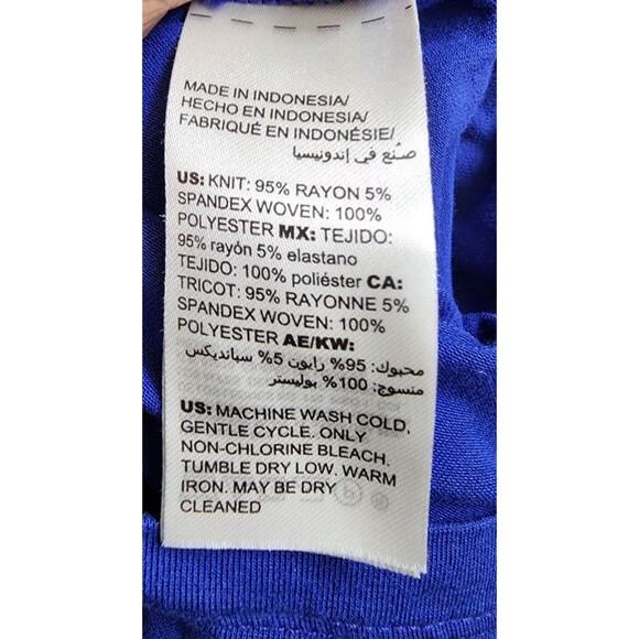 Chico's Size 1/Medium Kimono Sleeve Top Blue Boho - Picture 6 of 7